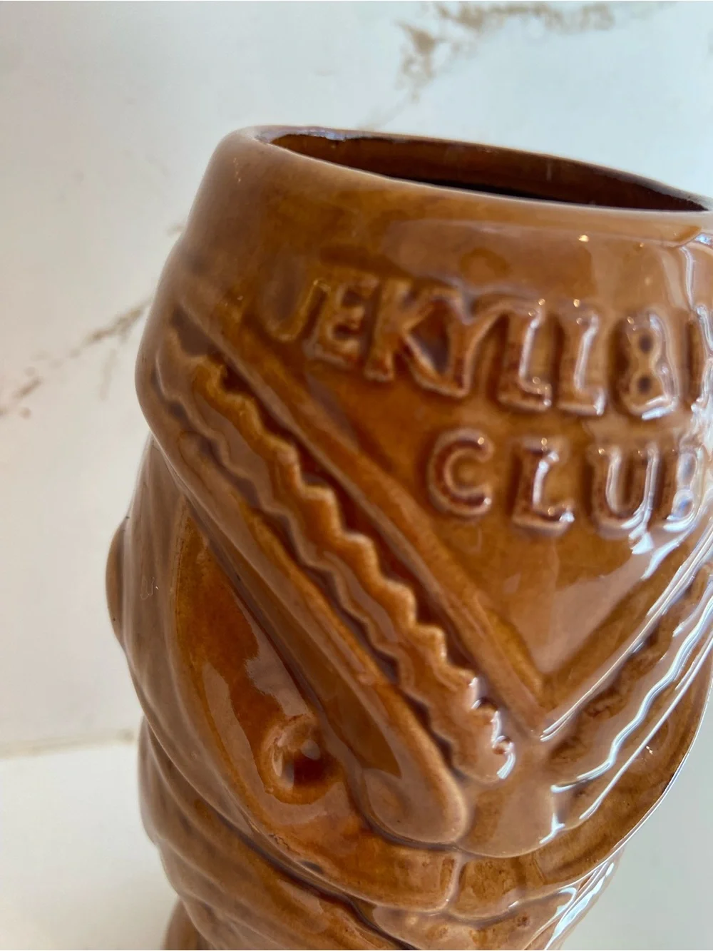 Jekyll and Hyde Brown Glazed Ceramic TIKI Mug Club Cup NYC